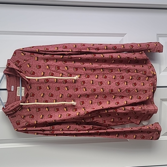 Hamburger & Fries Hooded Novelty Shirt - funny - Picture 2 of 5